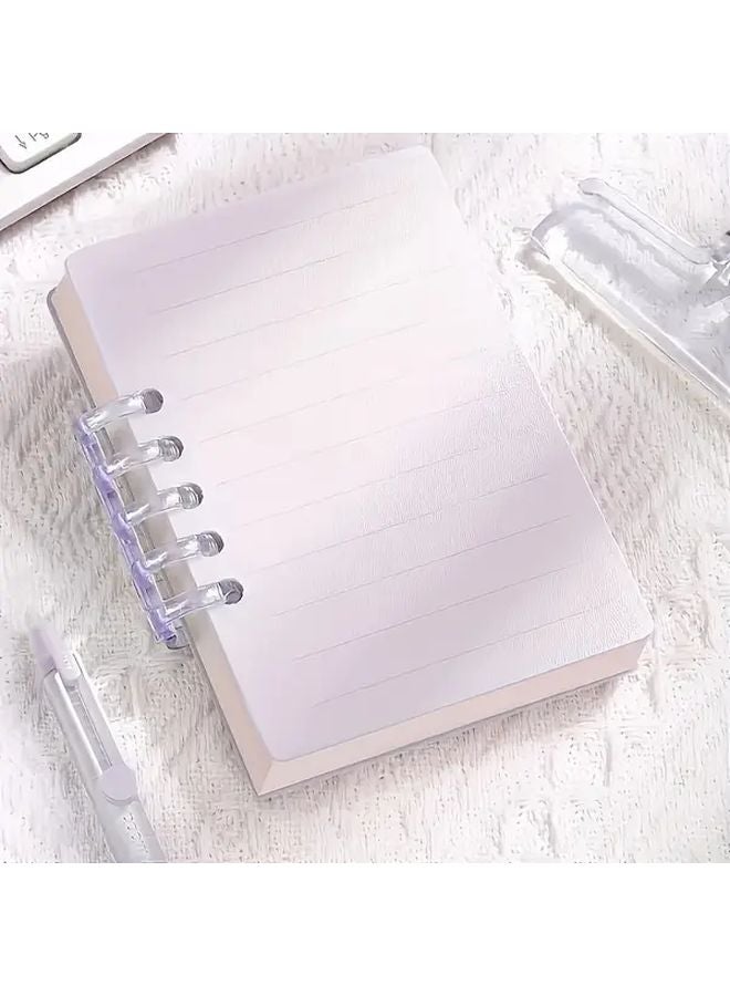 4 Pack A7 Spiral Notebooks Light Sugar Color Portable Pocket Size with Elastic Closure - Image 5